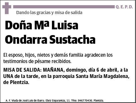 ONDARRA SUSTACHA,Mª LUISA