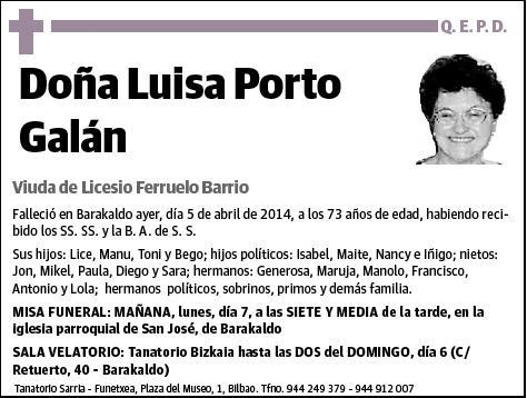 PORTO GALAN,LUISA