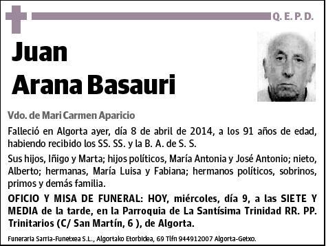 ARANA BASAURI,JUAN