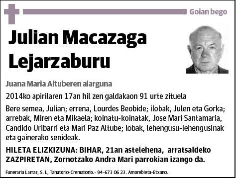 MACAZAGA LEJARZABURU,JULIAN