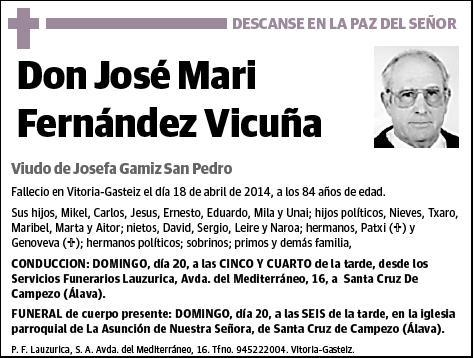 FERNANDEZ VICUÑA,JOSE MARI