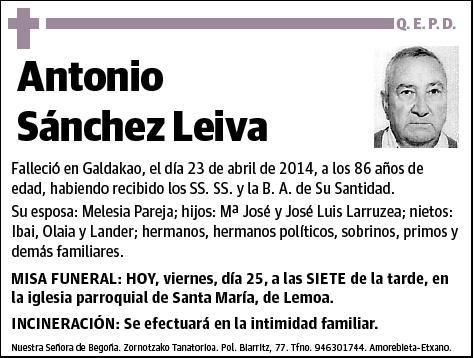 SANCHEZ LEIVA,ANTONIO