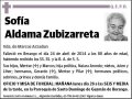 ALDAMA ZUBIZARRETA,SOFIA