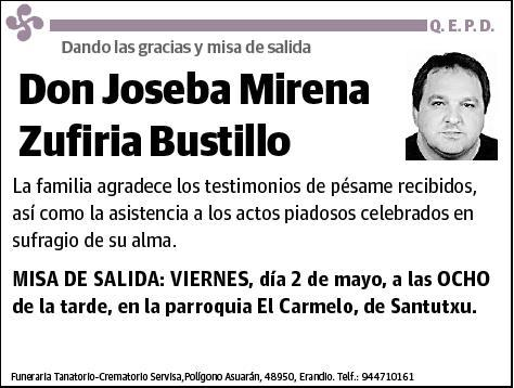 ZUFIRIA BUSTILLO,JOSEBA MIRENA