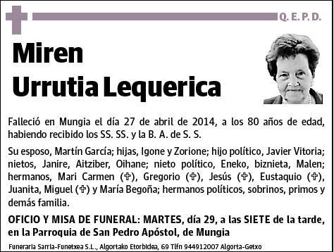 URRUTIA LEQUERICA,MIREN