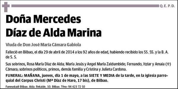 DIAZ DE ALDA MARINA,MERCEDES