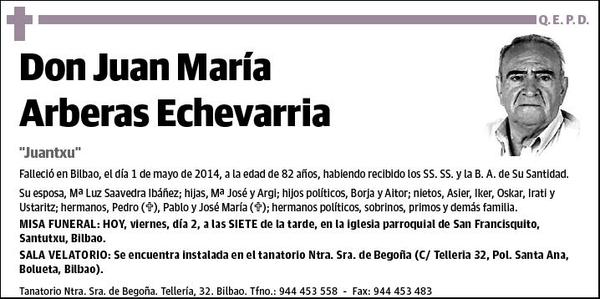 ARBERAS ECHEVARRIA,JUAN MARIA