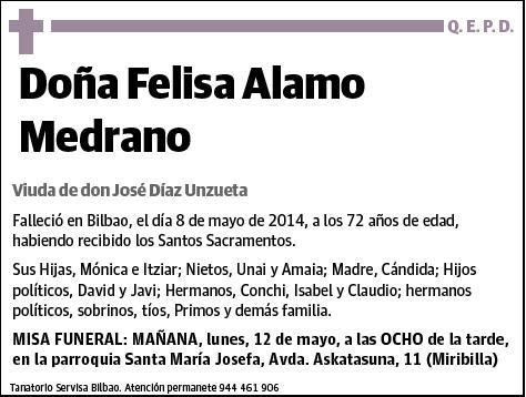 ALAMO MEDRANO,FELISA
