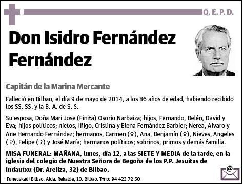 FERNANDEZ FERNANDEZ,ISIDRO