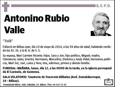 RUBIO VALLE,ANTONINO