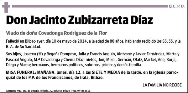 ZUBIZARRETA DIAZ,JACINTO