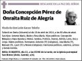 PEREZ DE ONRAITA RUIZ DE ALEGRIA,CONCEPCION