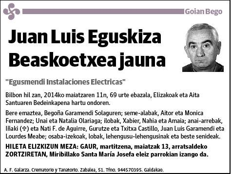 EGUSKIZA BEASKOETXEA,JUAN LUIS