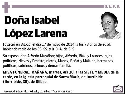 LOPEZ LARENA,ISABEL