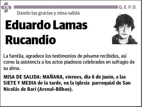LAMAS RUCANDIO,EDUARDO