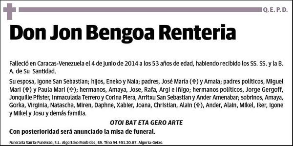 BENGOA RENTERIA,JON