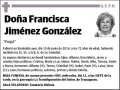 JIMENEZ GONZALEZ,FRANCISCA