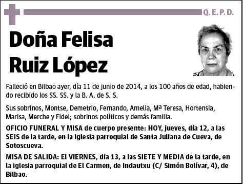 RUIZ LOPEZ,FELISA