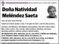 MELENDEZ SAETA,NATIVIDAD