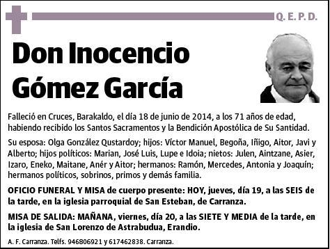 GOMEZ GARCIA,INOCENCIO