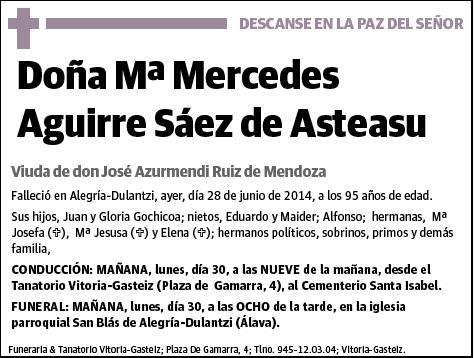 AGUIRRE SAEZ DE ASTEASU,MARIA MERCEDES