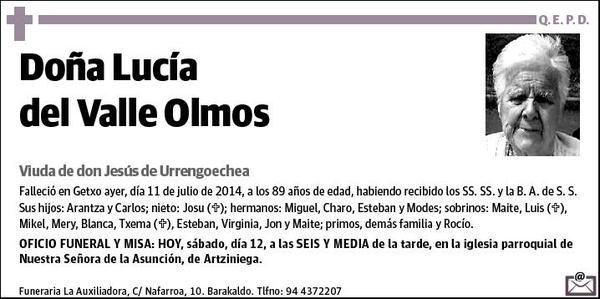 DEL VALLE OLMOS,LUCIA