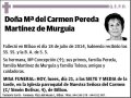 PEREDA MARTINEZ DE MURGUIA,Mª DEL CARMEN
