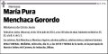 MENCHACA GORORDO,MARÍA PURA