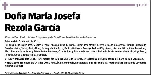 REZOLA GARCIA,MARIA JOSEFA
