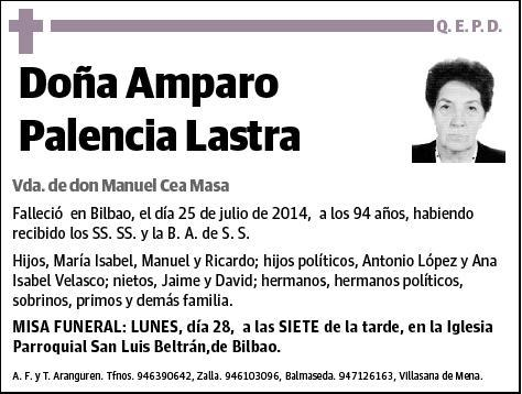 PALENCIA LASTRA,AMPARO