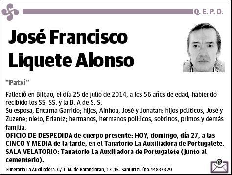 LIQUETE ALONSO,JOSE FRANCISCO