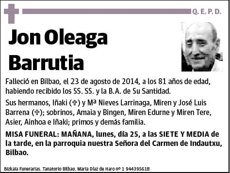 OLEAGA BARRUTIA,JON