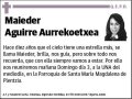 AGUIRRE AURREKOETXEA,MAIEDER