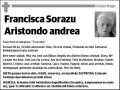 SORAZU ARISTONDO,FRANCISCA