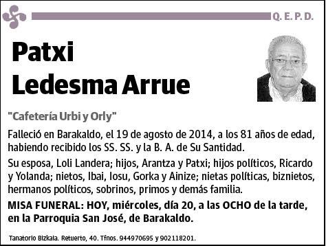 LEDESMA ARRUE,PATXI