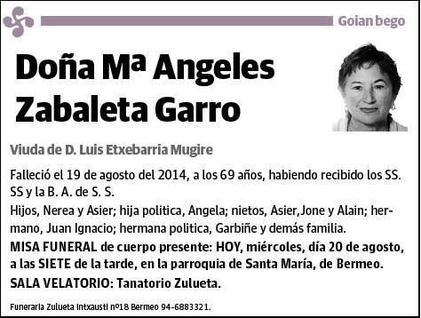 ZABALETA GARRO,MARIA ANGELES