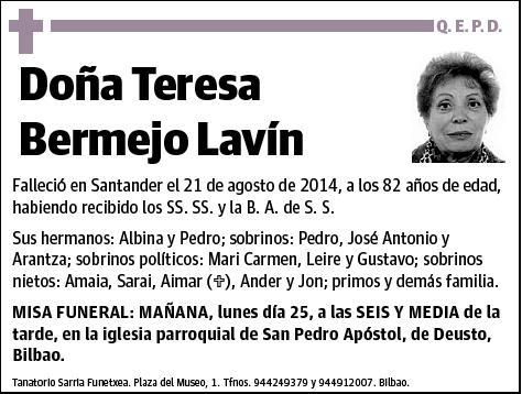 BERMEJO LAVIN,TERESA