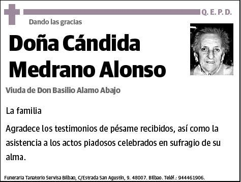 MEDRANO ALONSO,CANDIDA