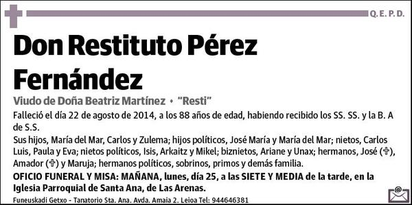 PEREZ FERNANDEZ,RESTITUTO