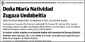 ZUGAZA UNDABEITIA,MARIA NATIVIDAD