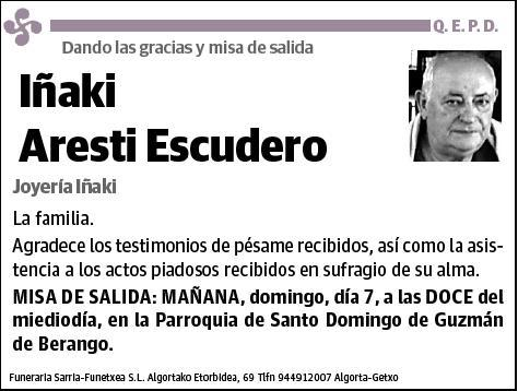 ARESTI ESCUDERO,IÑAKI