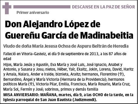 LOPEZ DE GUEREÑU GARCIA DE MADINABEITIA,ALEJANDRO