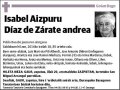 AIZPURU DIAZ DE ZARATE,ISABEL