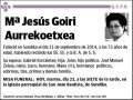 GOIRI AURREKOETXEA,Mª JESUS