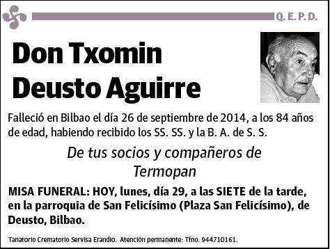 DEUSTO AGUIRRE,TXOMIN