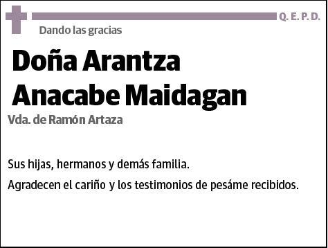 ANACABE MAIDAGAN,ARANTZA