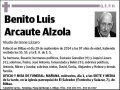 ARCAUTE ALZOLA,BENITO LUIS
