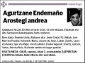 ENDEMAÑO AROSTEGI,AGURTZANE