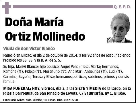 ORTIZ MOLLINEDO,MARIA