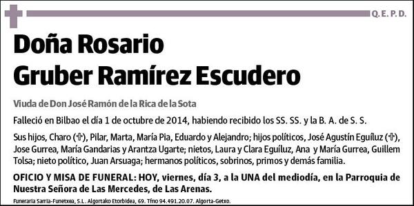GRUBER RAMIREZ ESCUDERO,ROSARIO